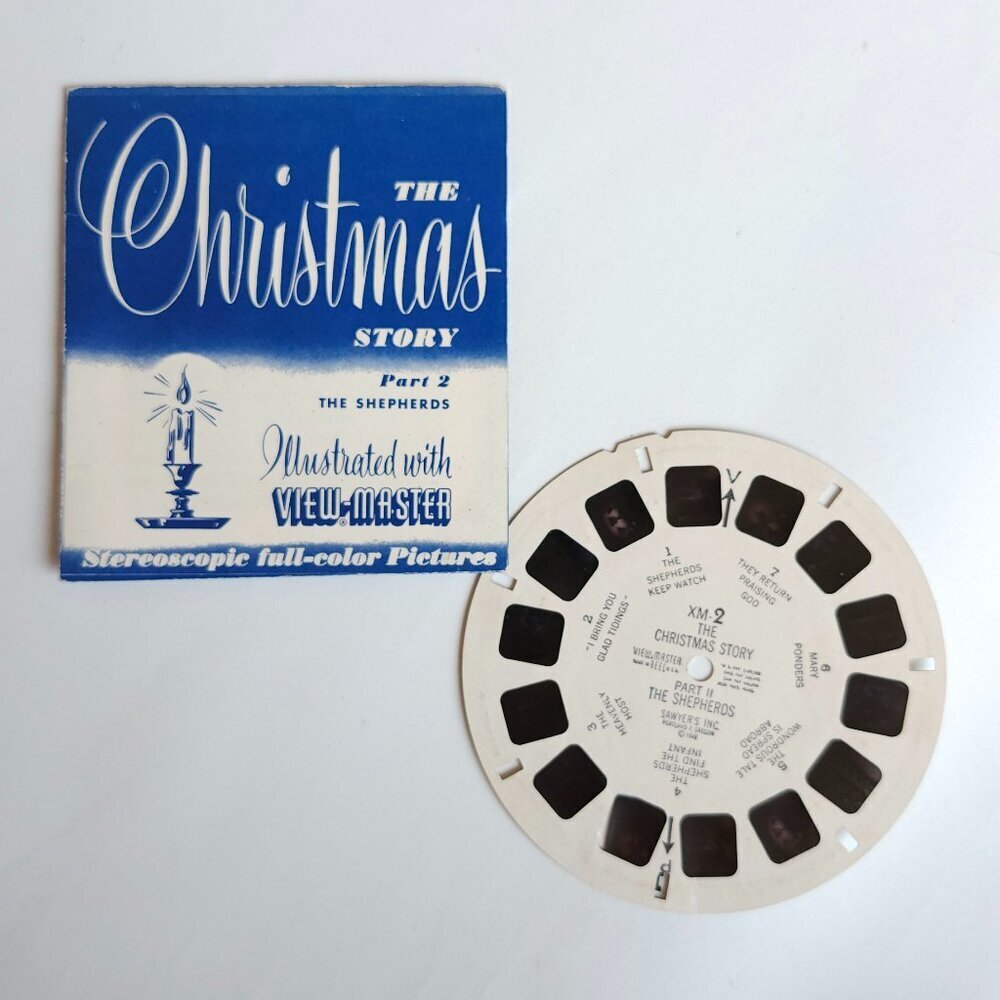 VINTAGE The Christmas Story Part 2 View Master Reel The Shepherds Illustrated